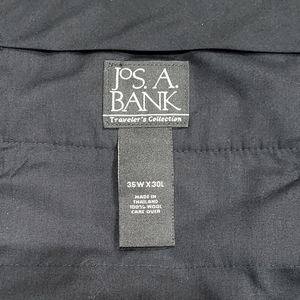 Jos. A. Bank black dress pants.  35x30.